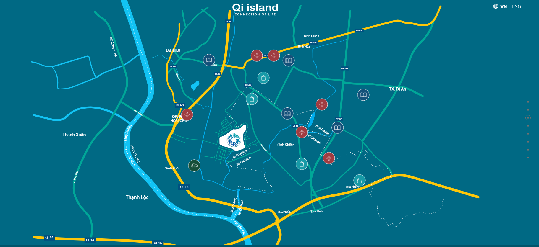 Vị trí dự án Qi island